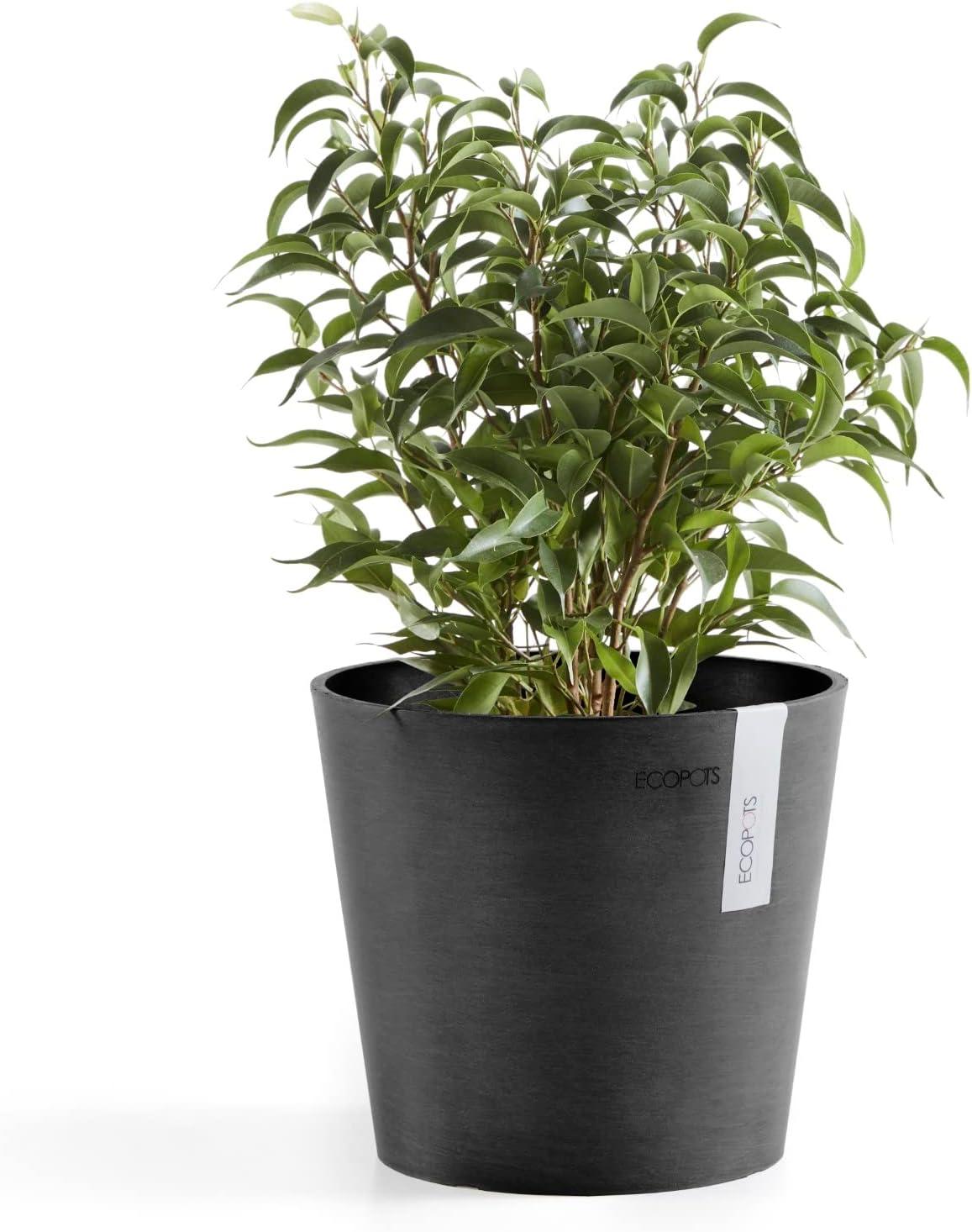 Ecopots Ecopots Indoor/Outdoor Modern Round Recycled Plastic Planter Flower Pot