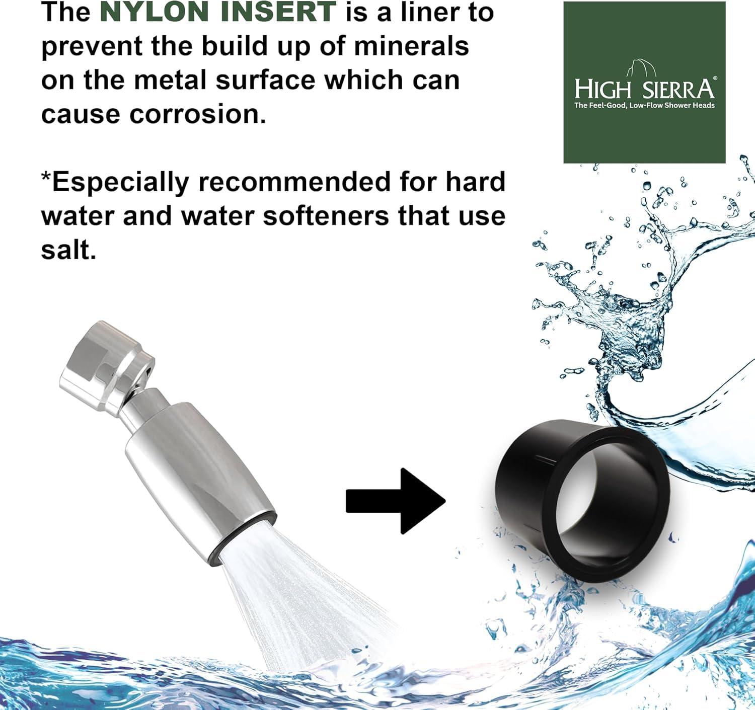 High Sierra Showerheads® - CLASSIC™ Solid Metal 1.25 GPM Award Winning, Ultra Low Flow Shower Head with Trickle Valve, Patented Nozzle Never Clogs - Brushed Nickel Finish