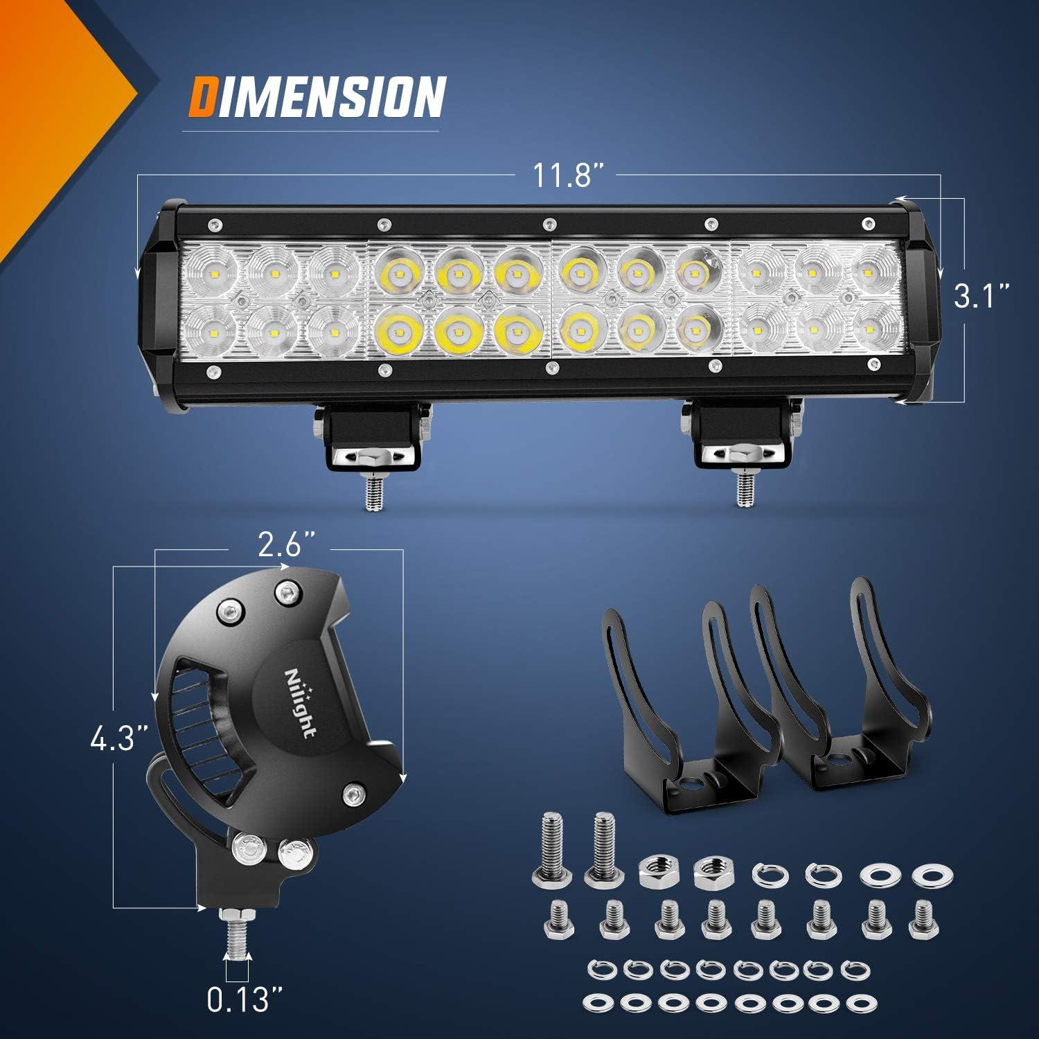 12-Inch Waterproof LED Light Bar for Vehicles