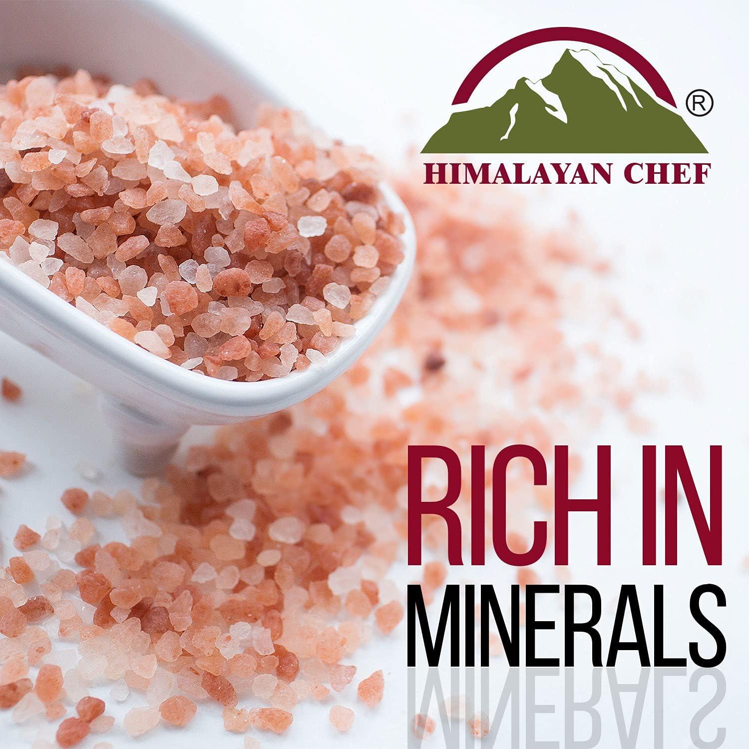 Himalayan Chef 2 Pieces Of Pink Salt & Black Pepper Grinders Mills