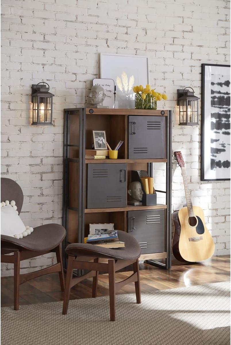 Progress Lighting Williamston 1-Light Antique Bronze Farmhouse Outdoor Large Wall Lantern with Clear Glass Shade