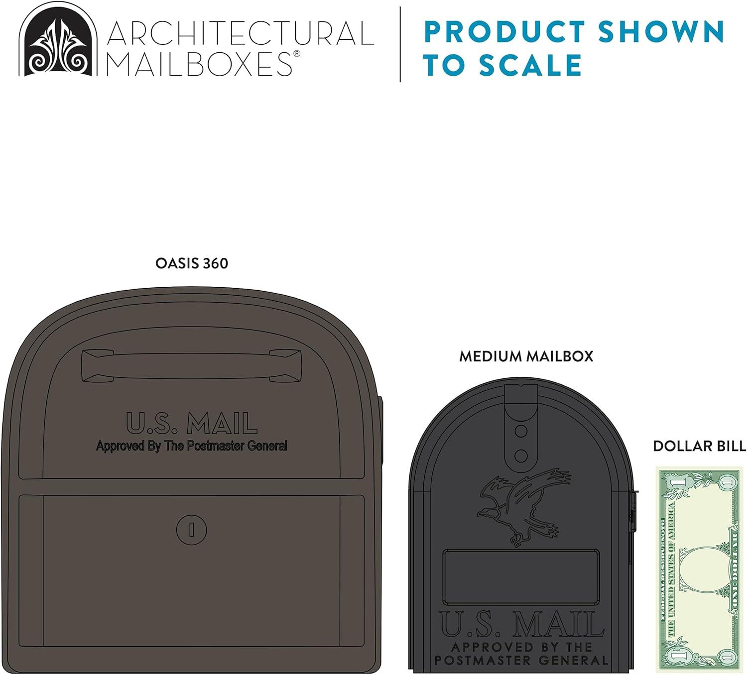 Architectural Mailboxes Oasis 360 Locking Post Mounted Mailbox