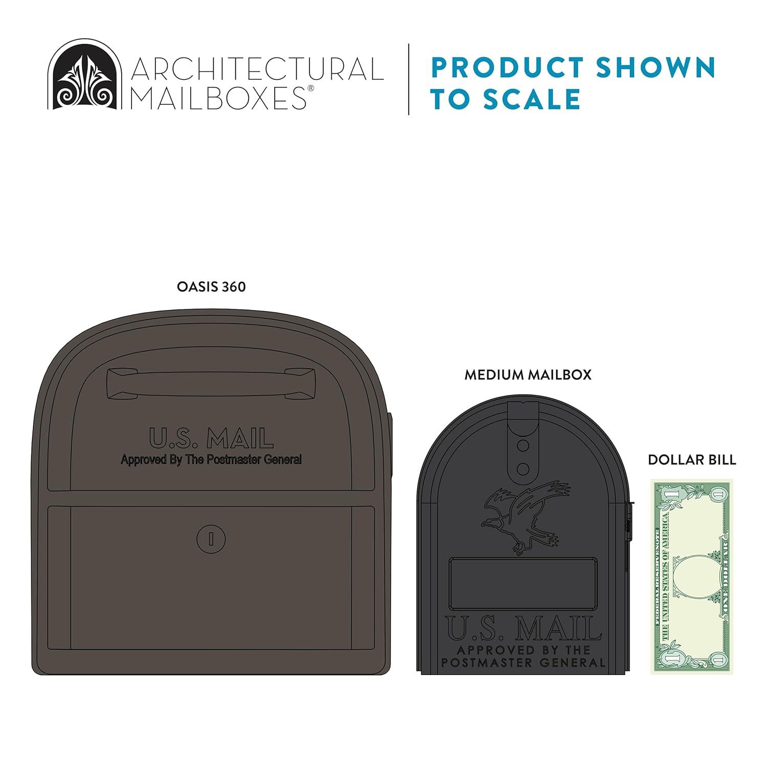 Architectural Mailboxes Oasis 360 Locking Post Mounted Mailbox