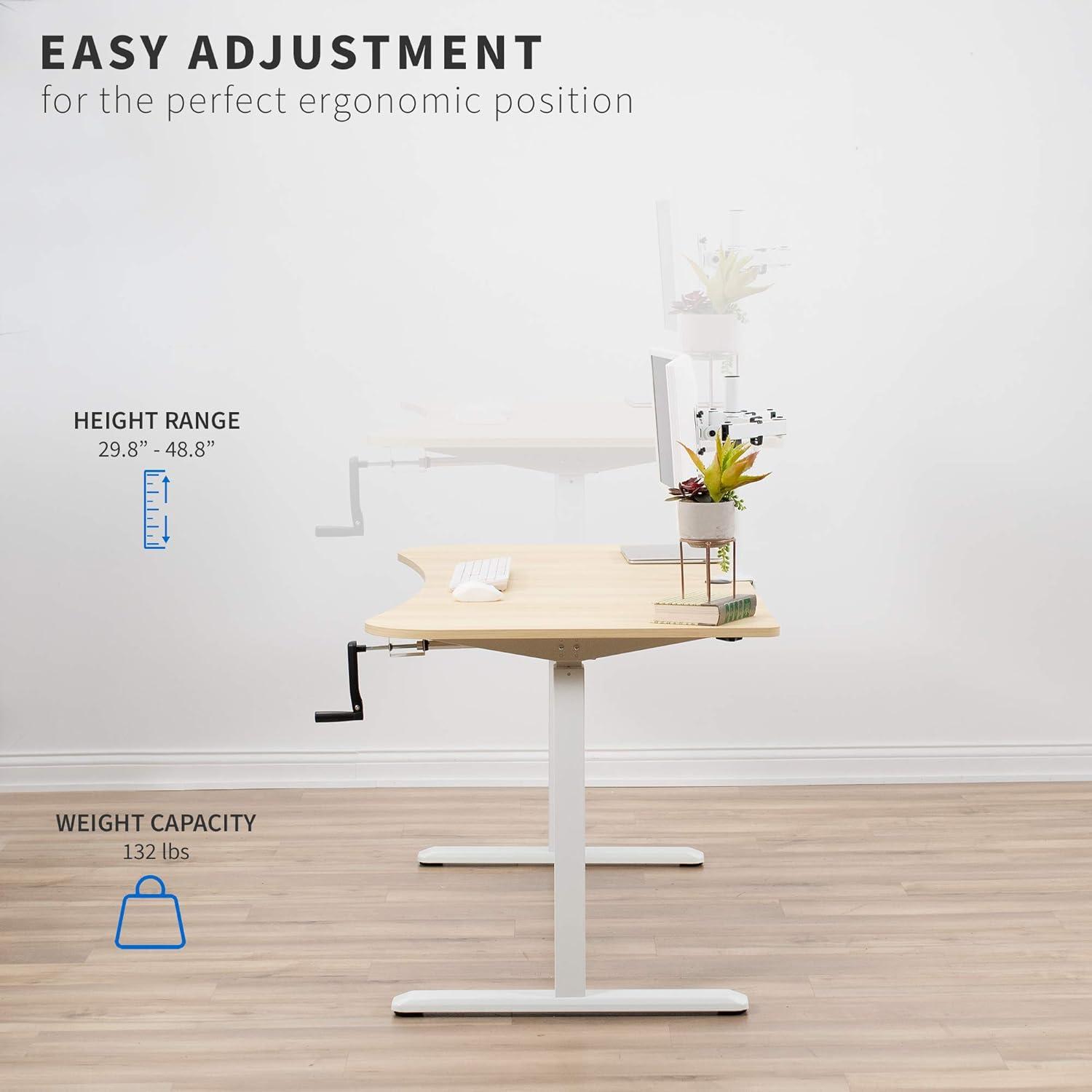 63in x 32in Crank Height Adjustable Desk