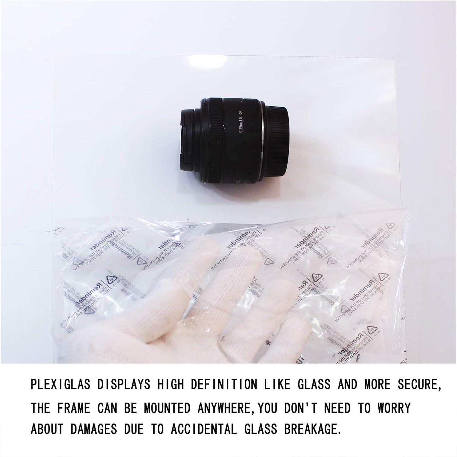 16x16 Frame Black With Mat 12x12 Solid Wood Picture Frames Wall Mounting (1 pack, 16x16 Inch)…