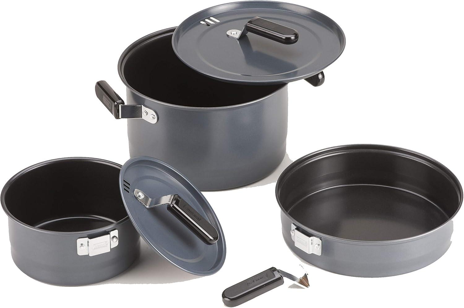 Coleman 6-Piece Gray Steel Camping Cookware Set