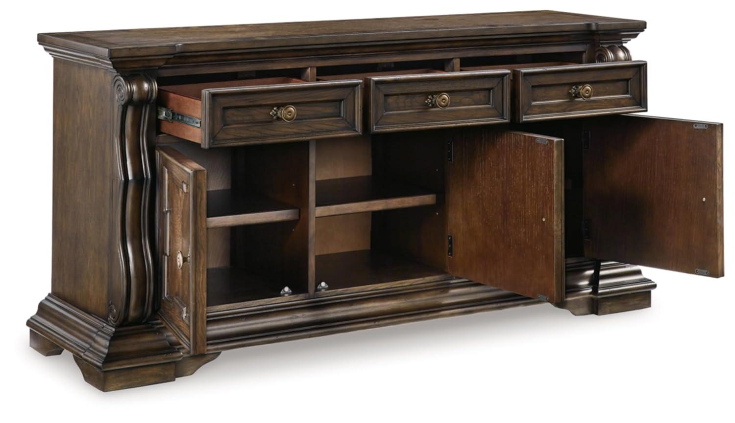 Signature Design by Ashley Maylee Dark Brown Dining Buffet