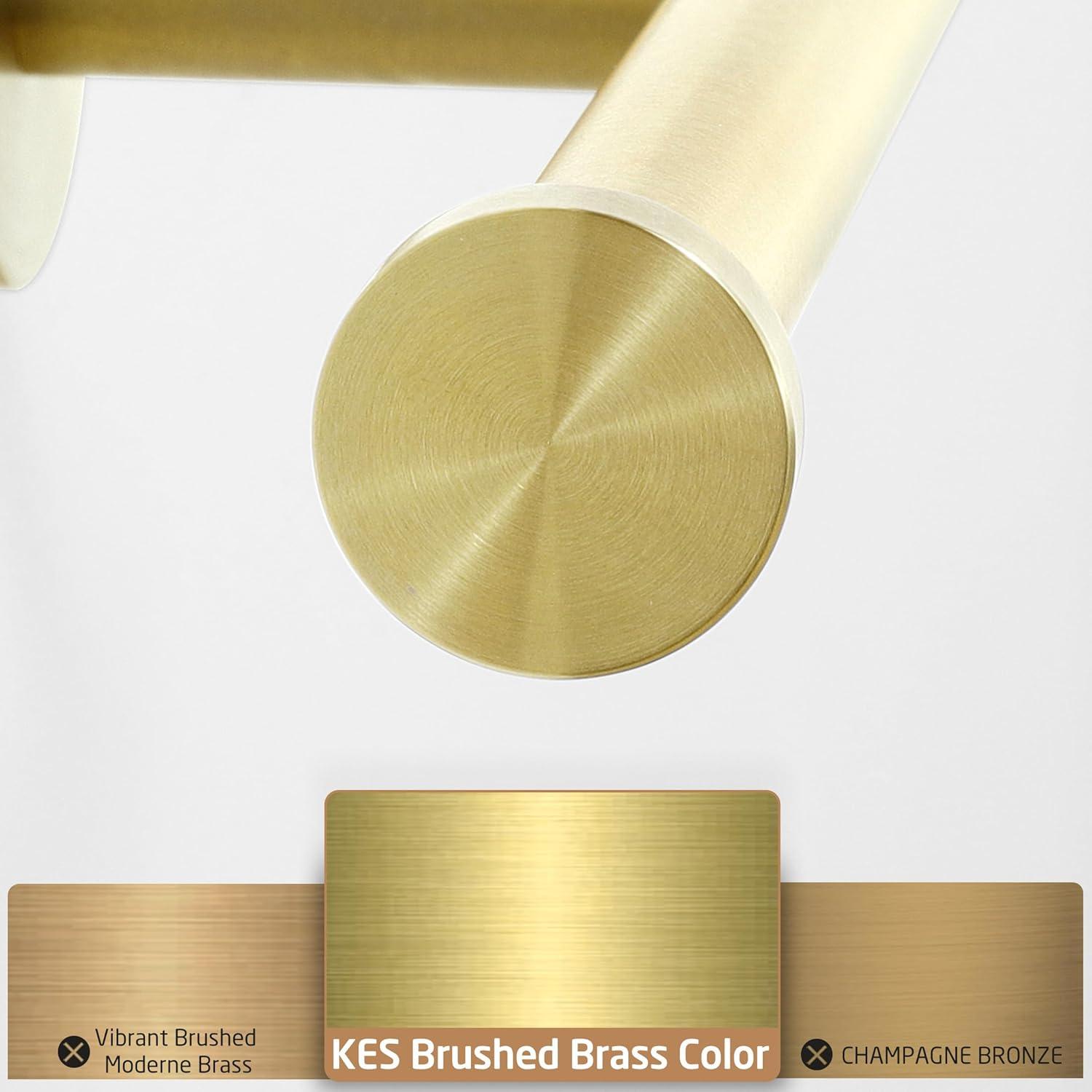 KES Bathroom Toilet Paper Holder Brushed Brass Wall Mount Toilet Roll Holder SUS304 Stainless Steel, A2175S12-BZ 1