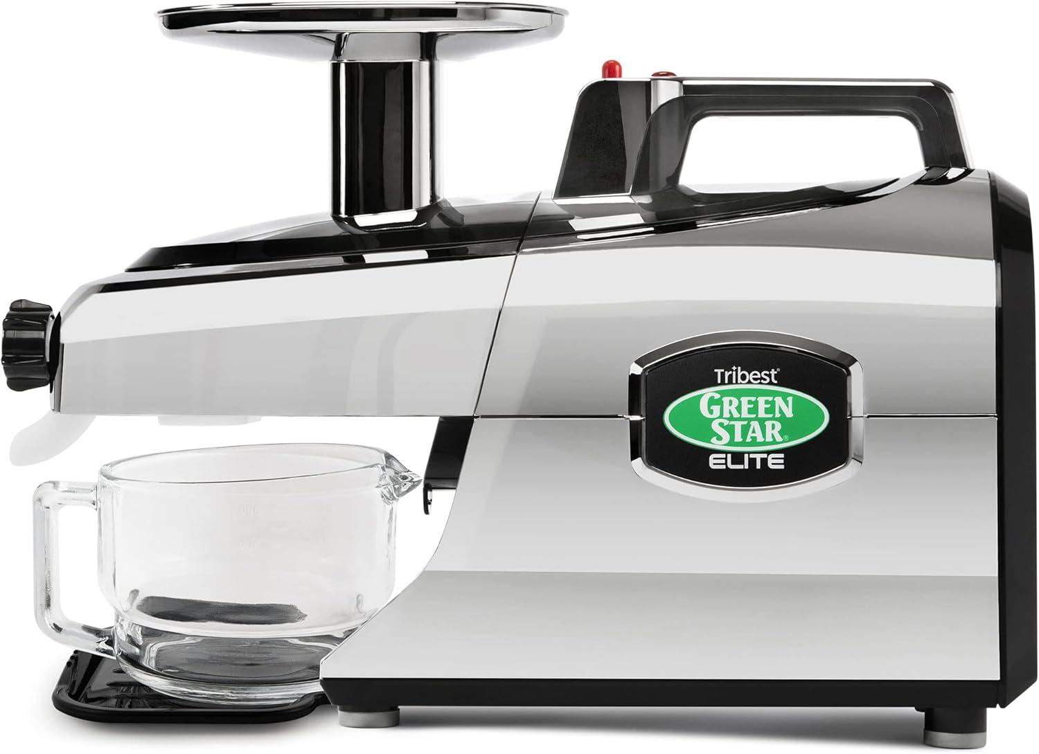 Tribest Greenstar Elite Jumbo Twin Gear Slow Masticating Juicer – Silver