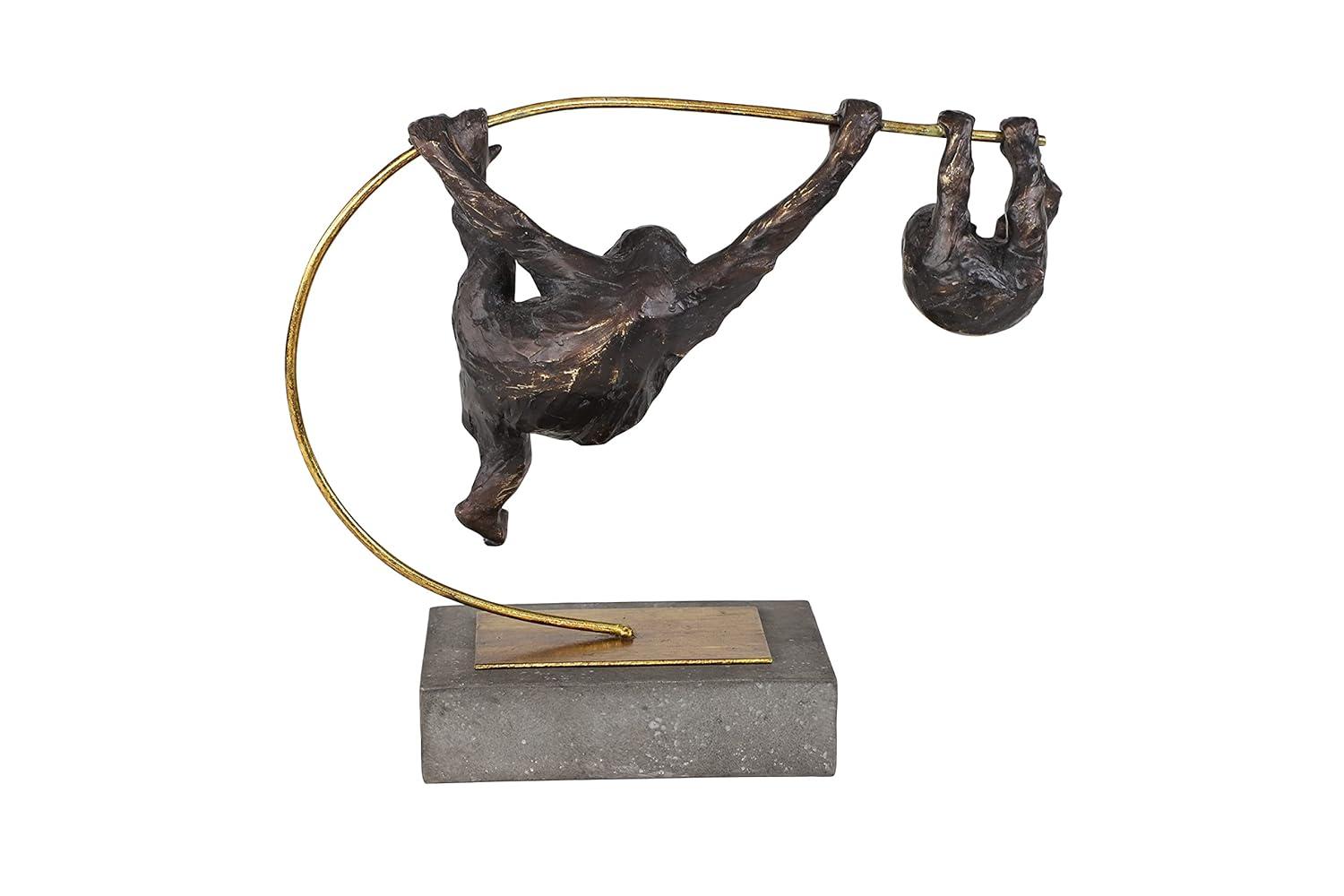 9" x 15" Black Polystone People Sculpture, by DecMode