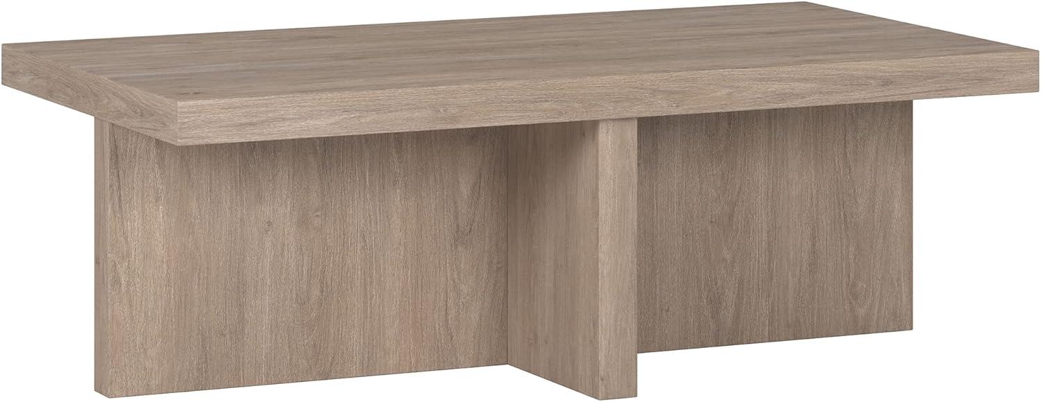 Evelyn&Zoe Contemporary Durable Rectangular Medium Density Fiberboard, Antiqued Gray Oak