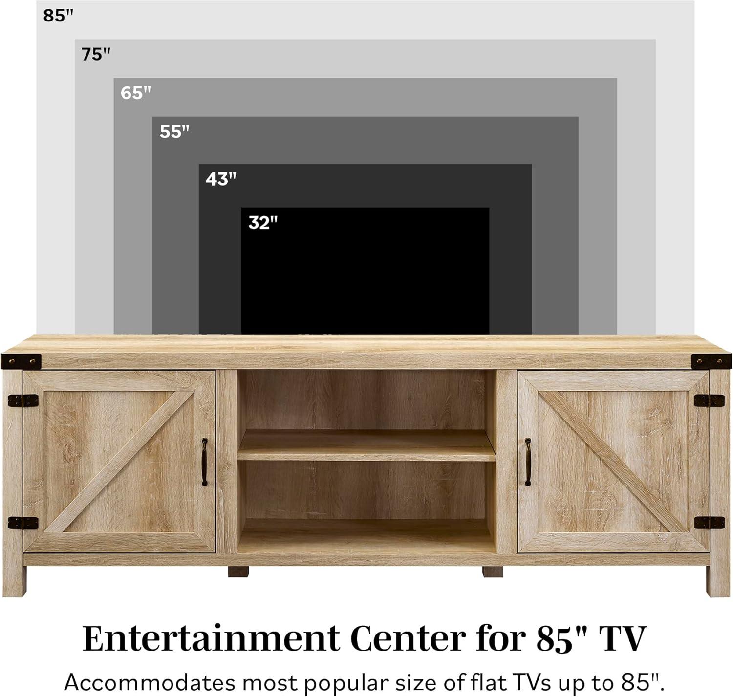 WE Furniture 70" Modern Farmhouse Styled TV Stand