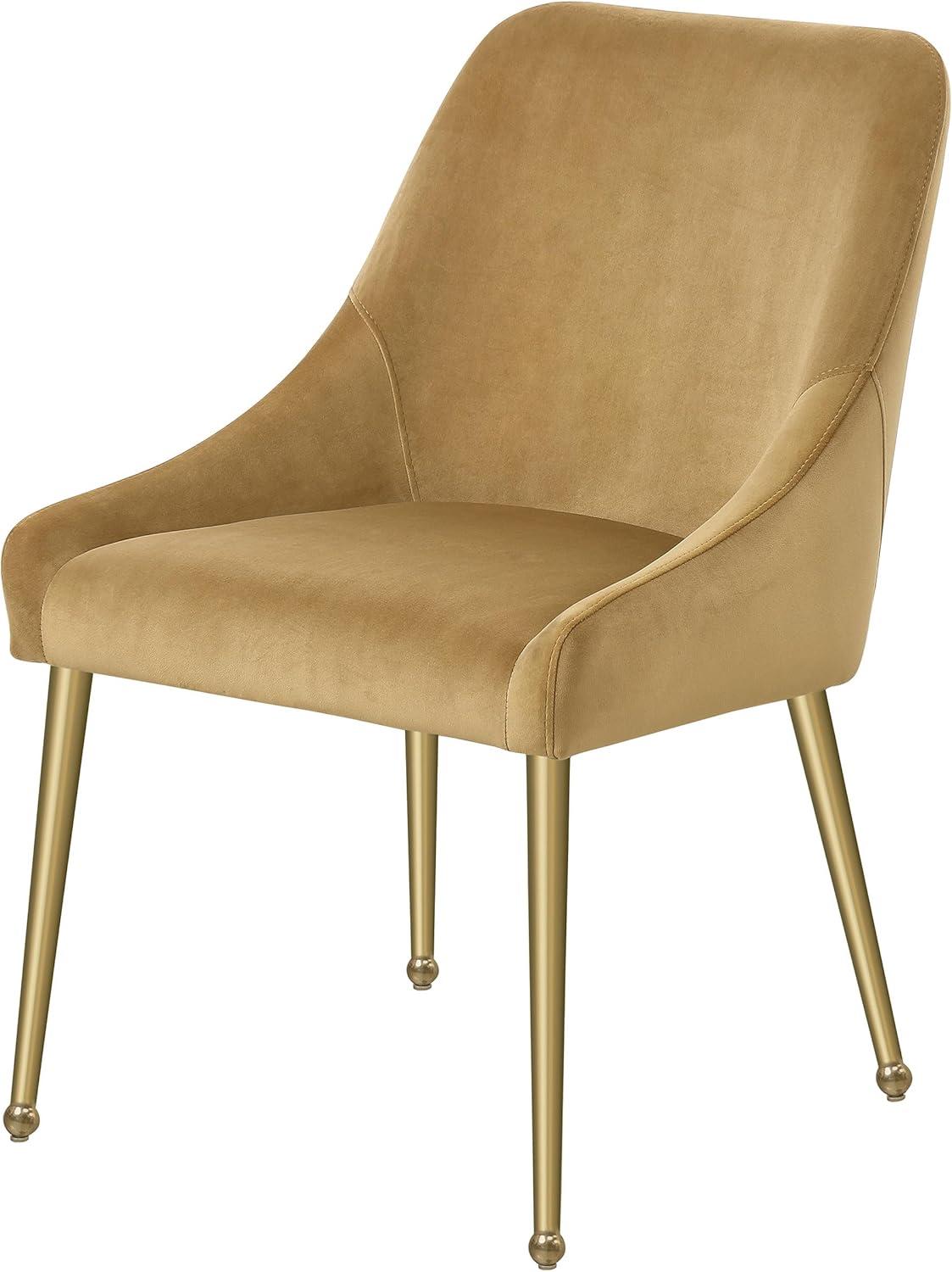 Coaster Mayette Velvet Parsons Wingback Dining Side Chair in Brown