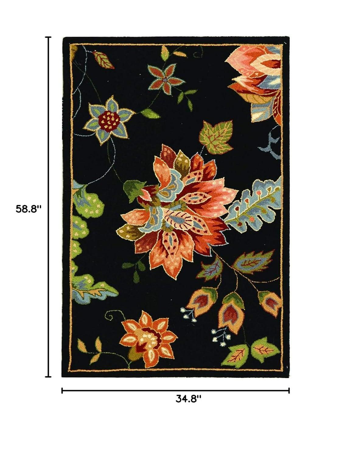 Chelsea HK306 Handmade Accent Rug - 2'9"x4'9" - Black - Safavieh