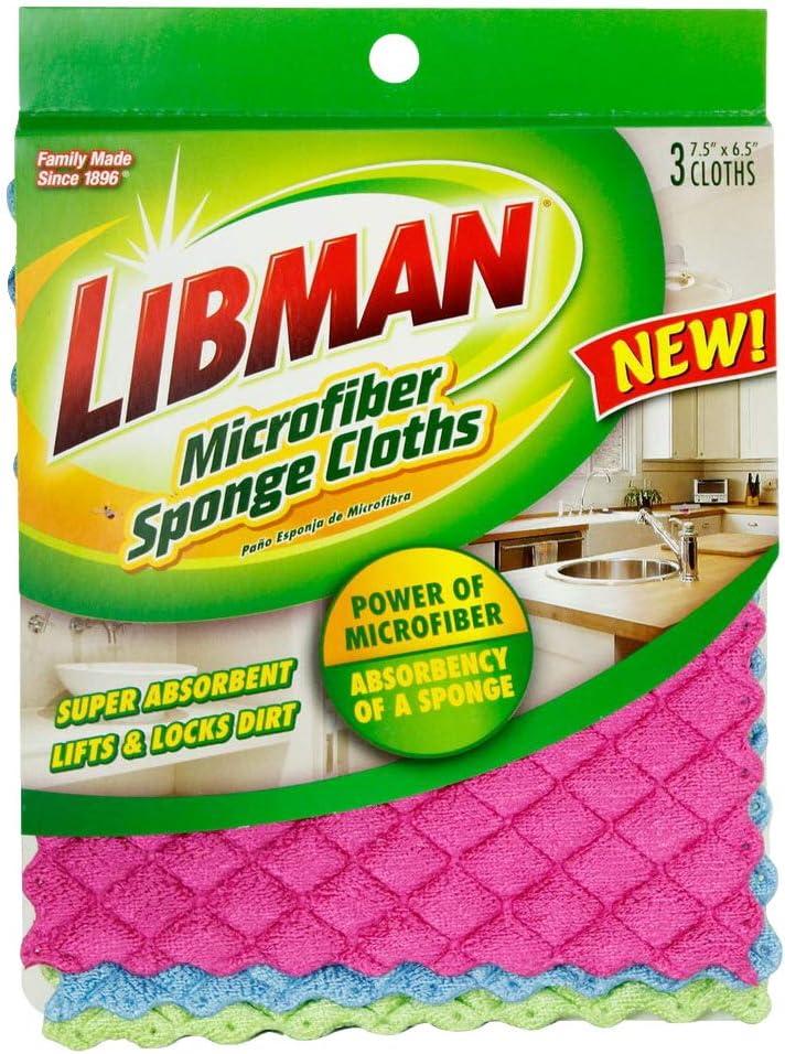Libman Microfiber Sponge Cloth (3-Count) 2103