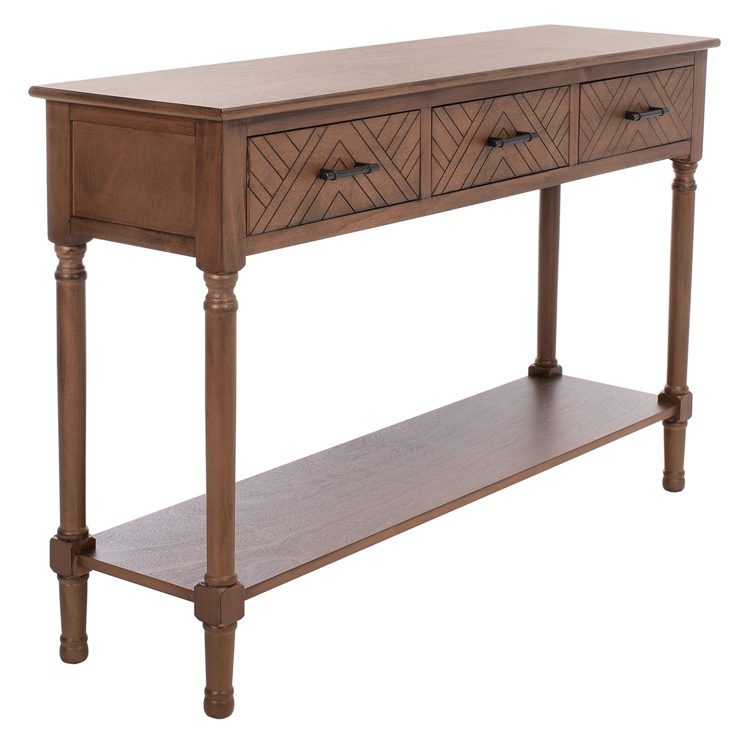Peyton 3 Drawer Console Table - CNS5705C - Brown - Safavieh