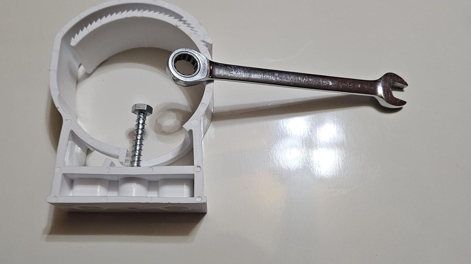 SnapnStrut 101-115HSPP White 10pack White Surface Mount Polypropylene Pipe Hanger, American Made for 4 inch Pipe, one-Piece Hanger for Pipes, Cable, or Conduit.