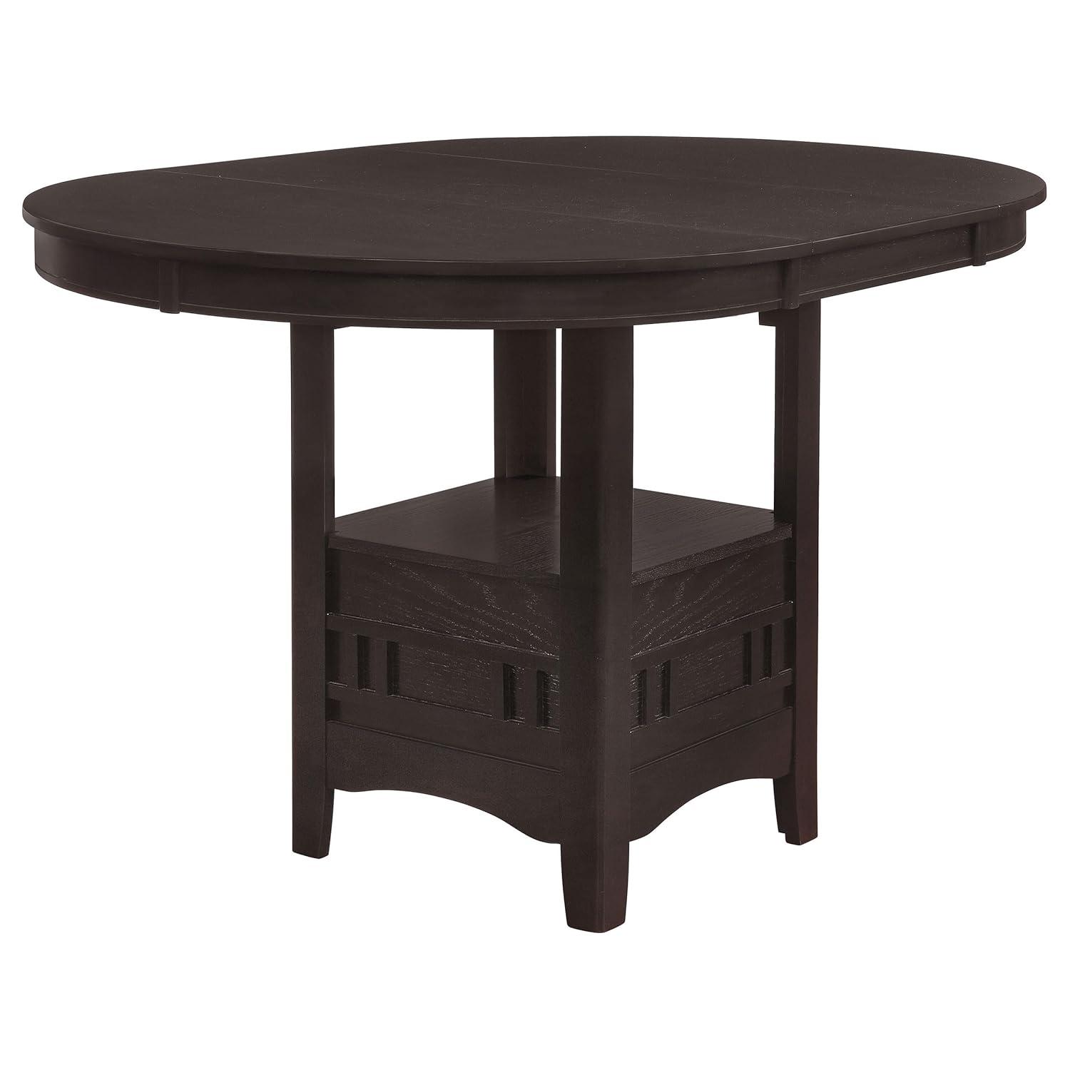 Coaster Lavon Transitional Wood Oval Counter Height Table Espresso