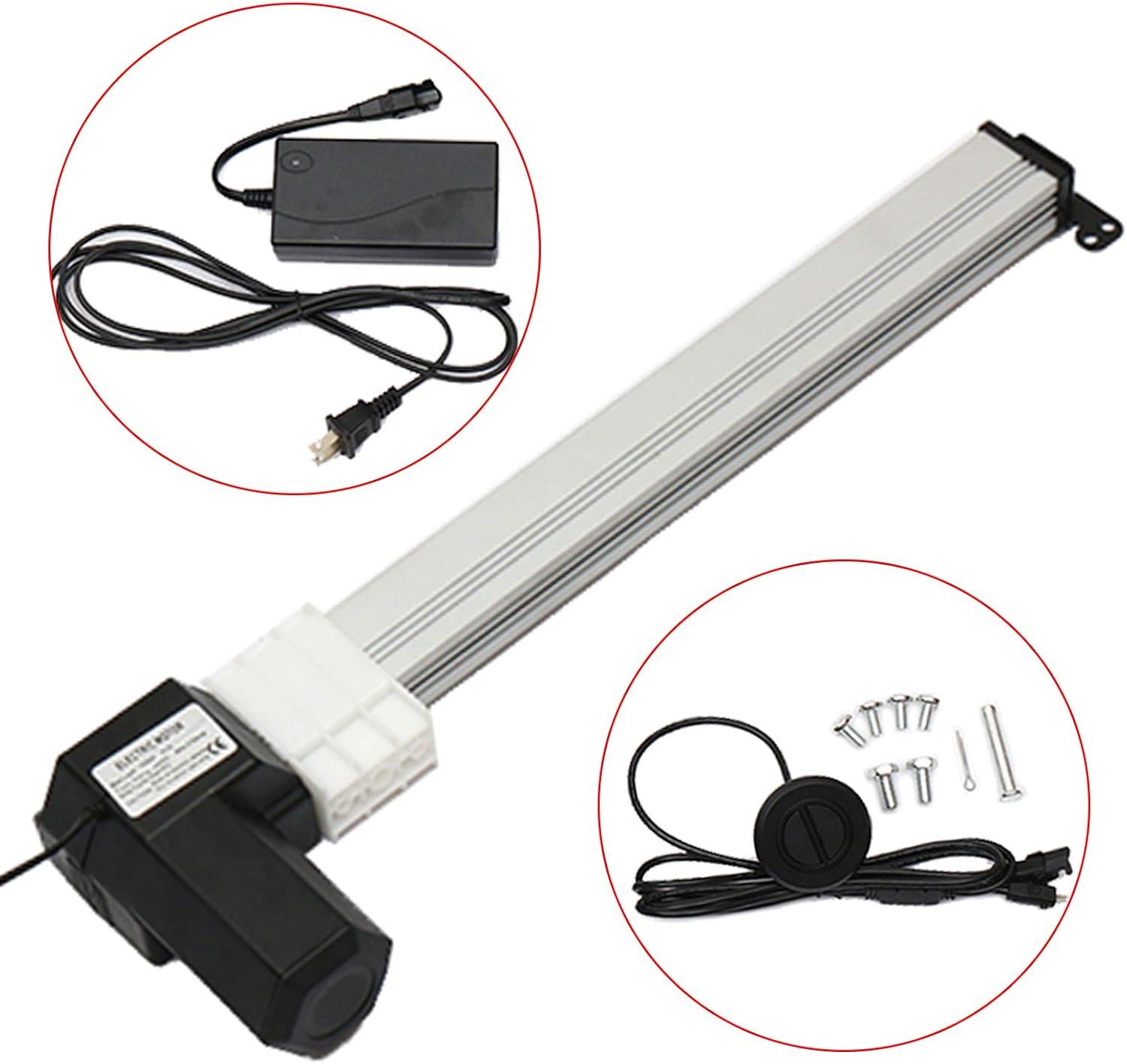 FETCOI Power Recliner Motor Linear Actuator, 330mm 6000N Electric Recliner Motor Replacement Kit for Lift Massage Chair Furniture