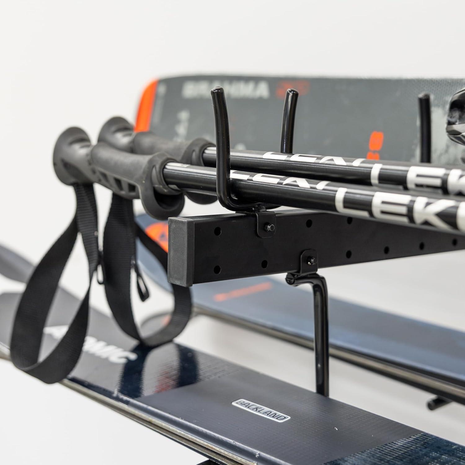 StoreYourBoard Cascade Snowboard & Ski Organizer | Horizontal Wall Mount