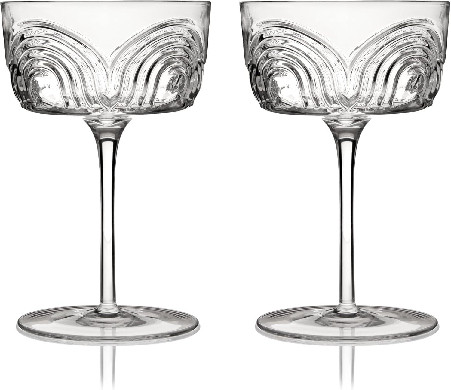 Viski Beau Crystal Cocktail Coupes (Set of 2)