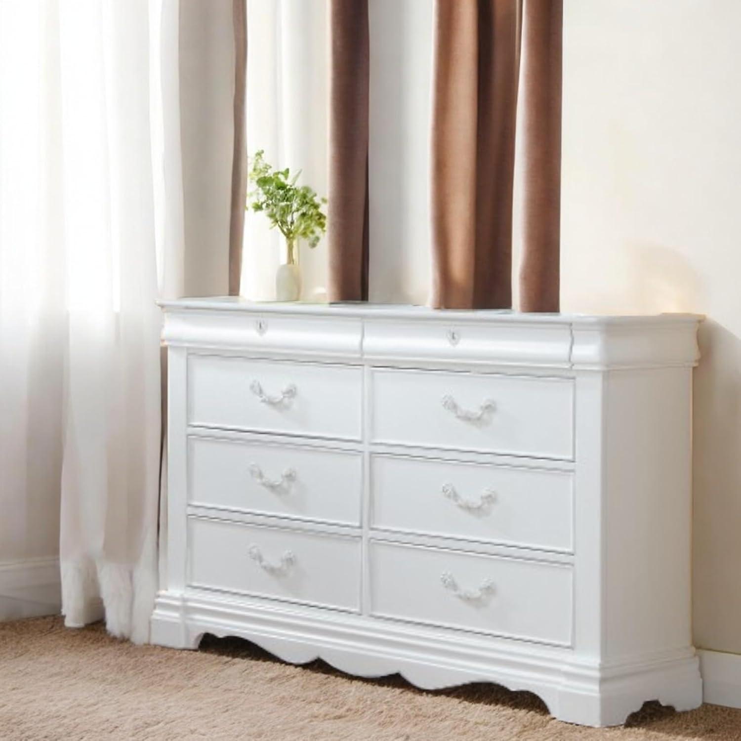 ACME Estrella Dresser, White-Color:White,Quantity:1,Style:Traditional