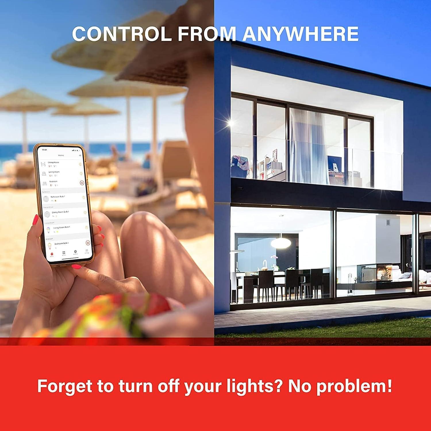 Sengled Smart Light Bulbs, WiFi Light Bulbs, Alexa Light Bulb, Smart Bulbs that Work with Alexa & Google Assistant, A19 Daylight (5000K) No Hub Required, 800LM 60W Equivalent High CRI>90, 2 Pack
