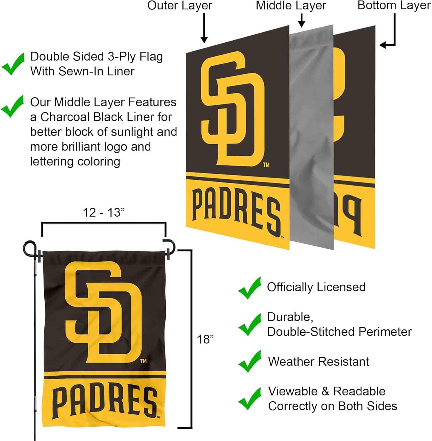 San Diego Padres Double Sided Garden Flag