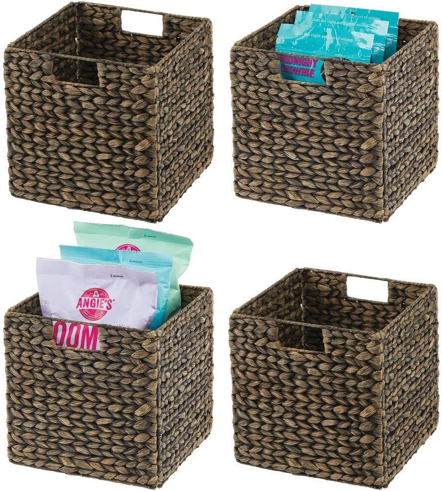 mDesign mDesign Woven Hyacinth Kitchen Storage Organizer Basket Bin