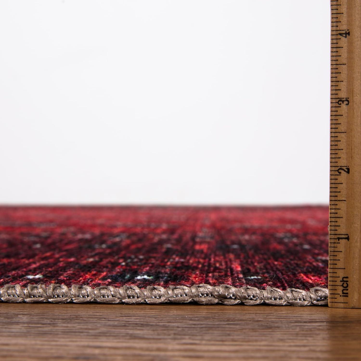 Keen Home Design Machine Washable Area Rugs with Non-slip Backing, Ideal for Hallway, Living Room, Bedroom, Kitchen and Laundry Room, Vintage Moroccan and Low Pile Rug ( 3' x 5' )