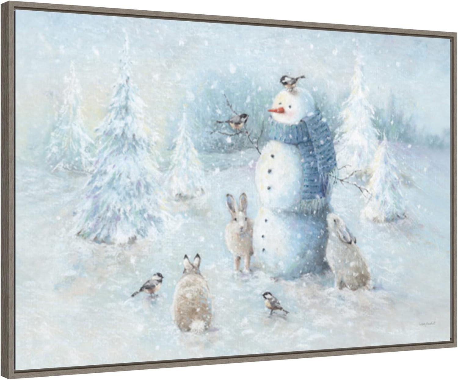 Amanti Art Let it Snow 01 by Lisa Audit Canvas Wall Art Print Framed 33 x 23-in.