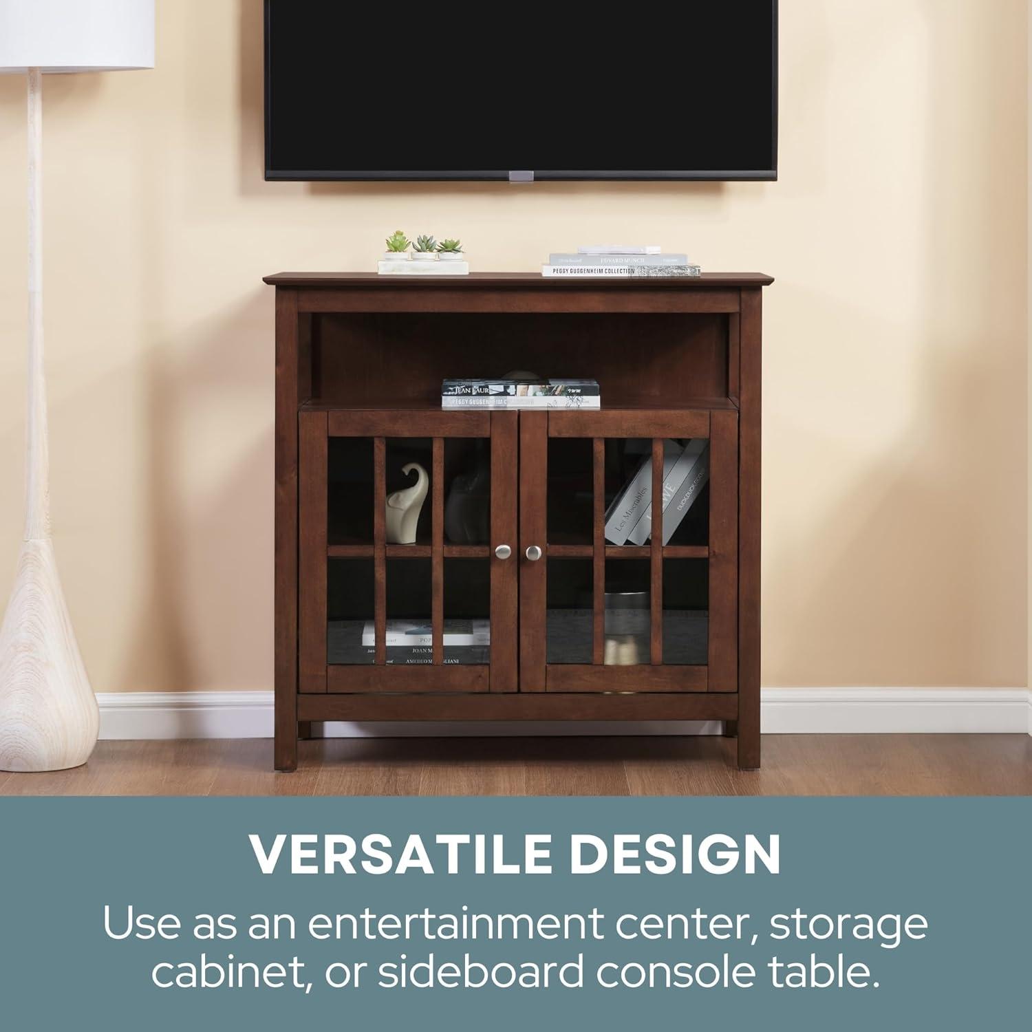 Convenience Concepts Designs2Go Big Sur Highboy TV Stand in Espresso Wood Finish