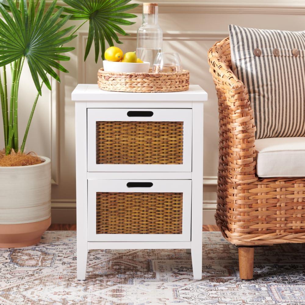 SAFAVIEH Jonah 2-Drawer End Table White