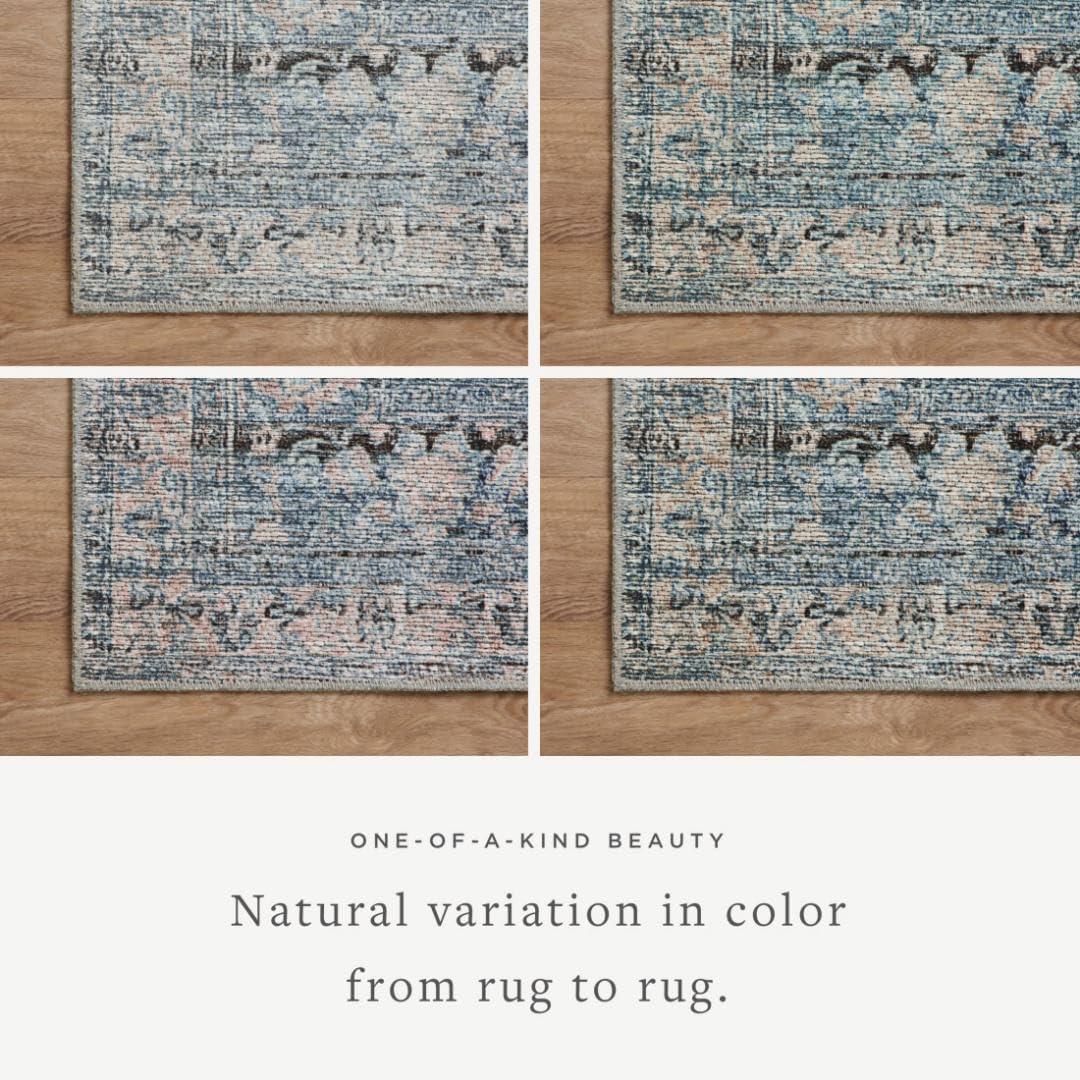 Amber Lewis x Loloi Amber Lewis x Loloi Billie Denim / Blush Area Rug