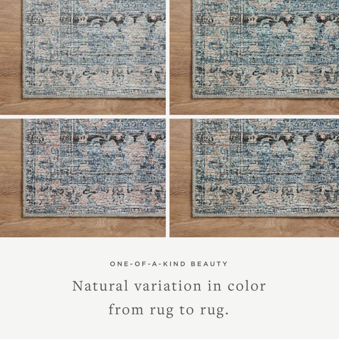 Amber Lewis x Loloi Amber Lewis x Loloi Billie Denim / Blush Area Rug