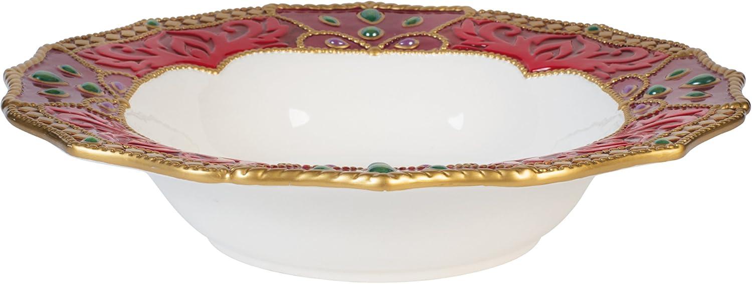 Fitz and Floyd Fitz and Floyd Renaissance Holiday Serving Bowls, 13 Inches, Multicolored
