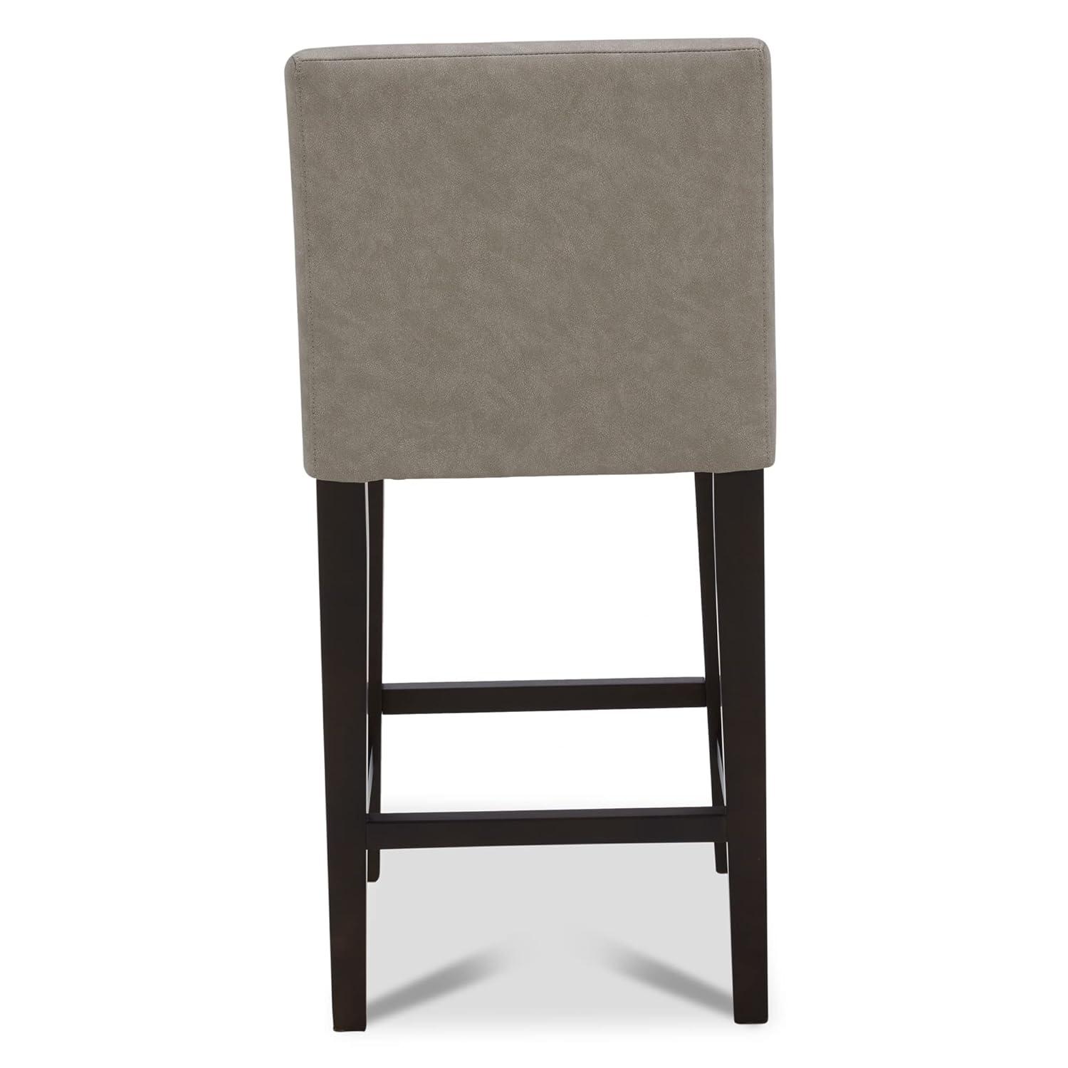 CHITA 25 inch Bar Stools Set of 2, Fabric in Fog Grey