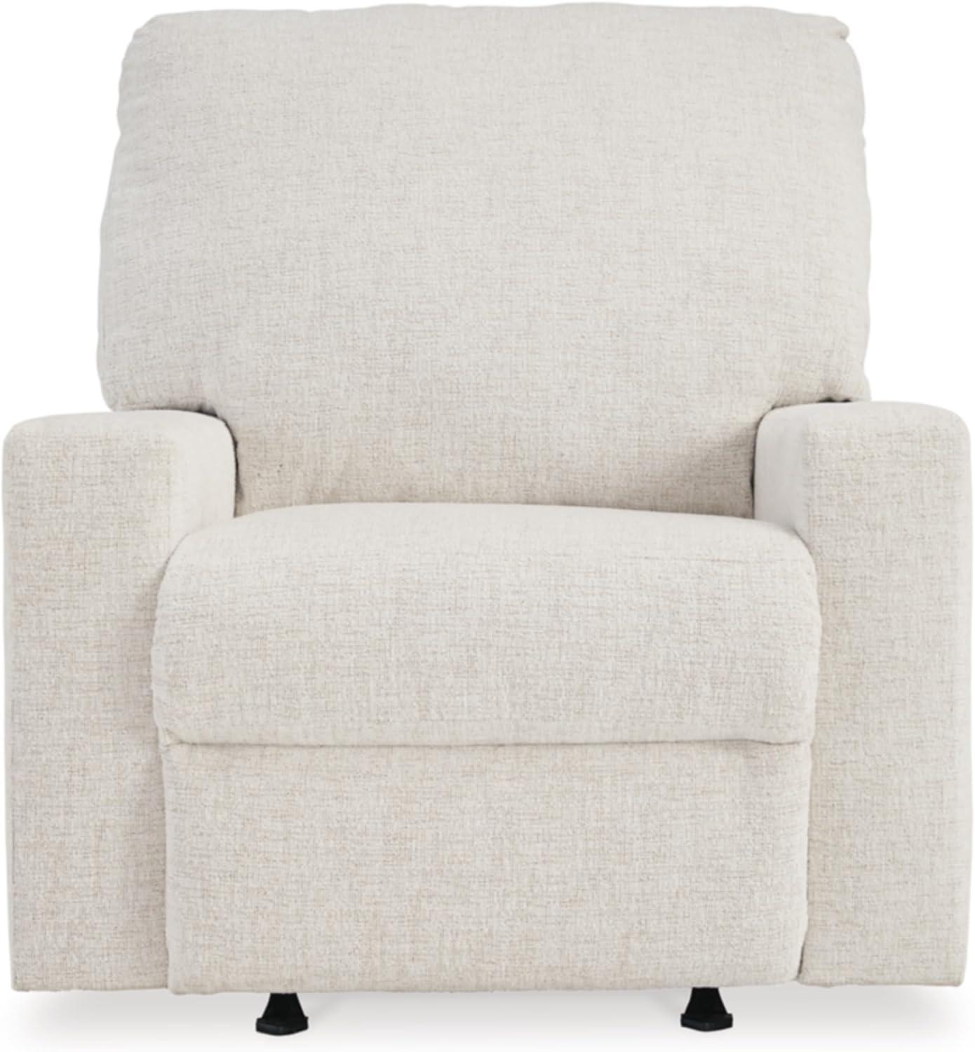 Snow White Polyester Contemporary Recliner Chair