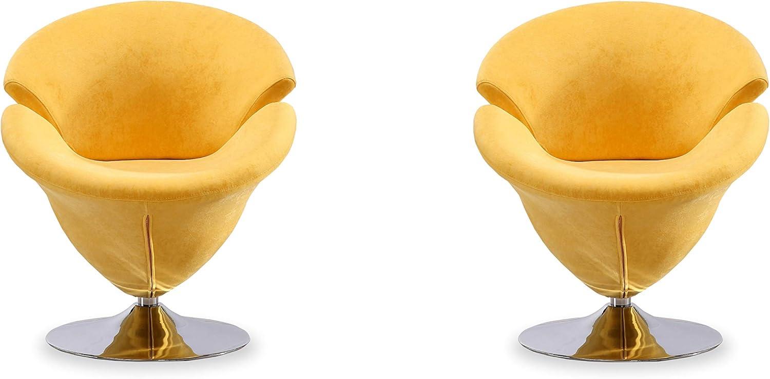 Everly Quinn Aanayah Velvet Swivel Barrel Chair