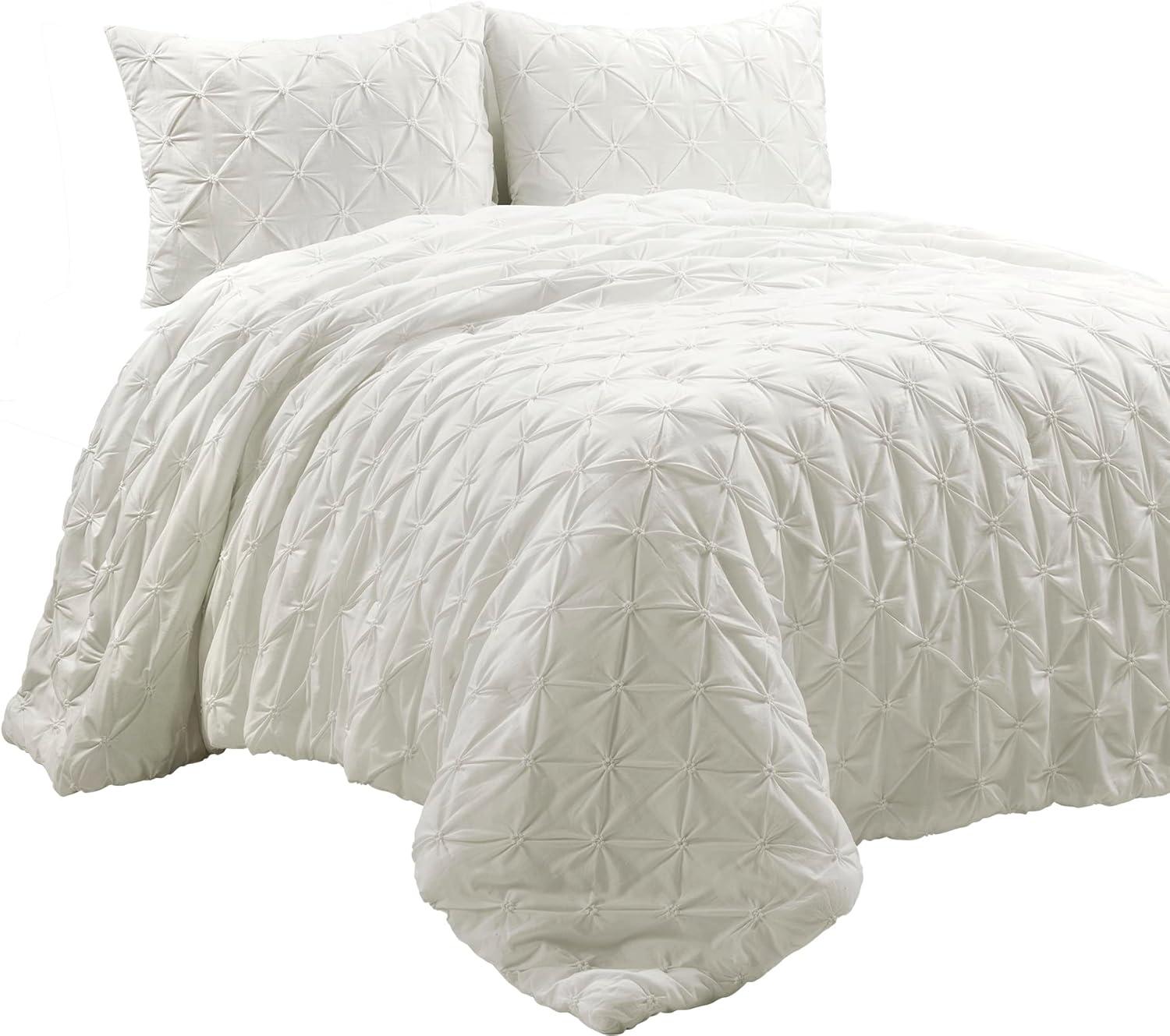 White Cotton 3 Piece Comforter Set