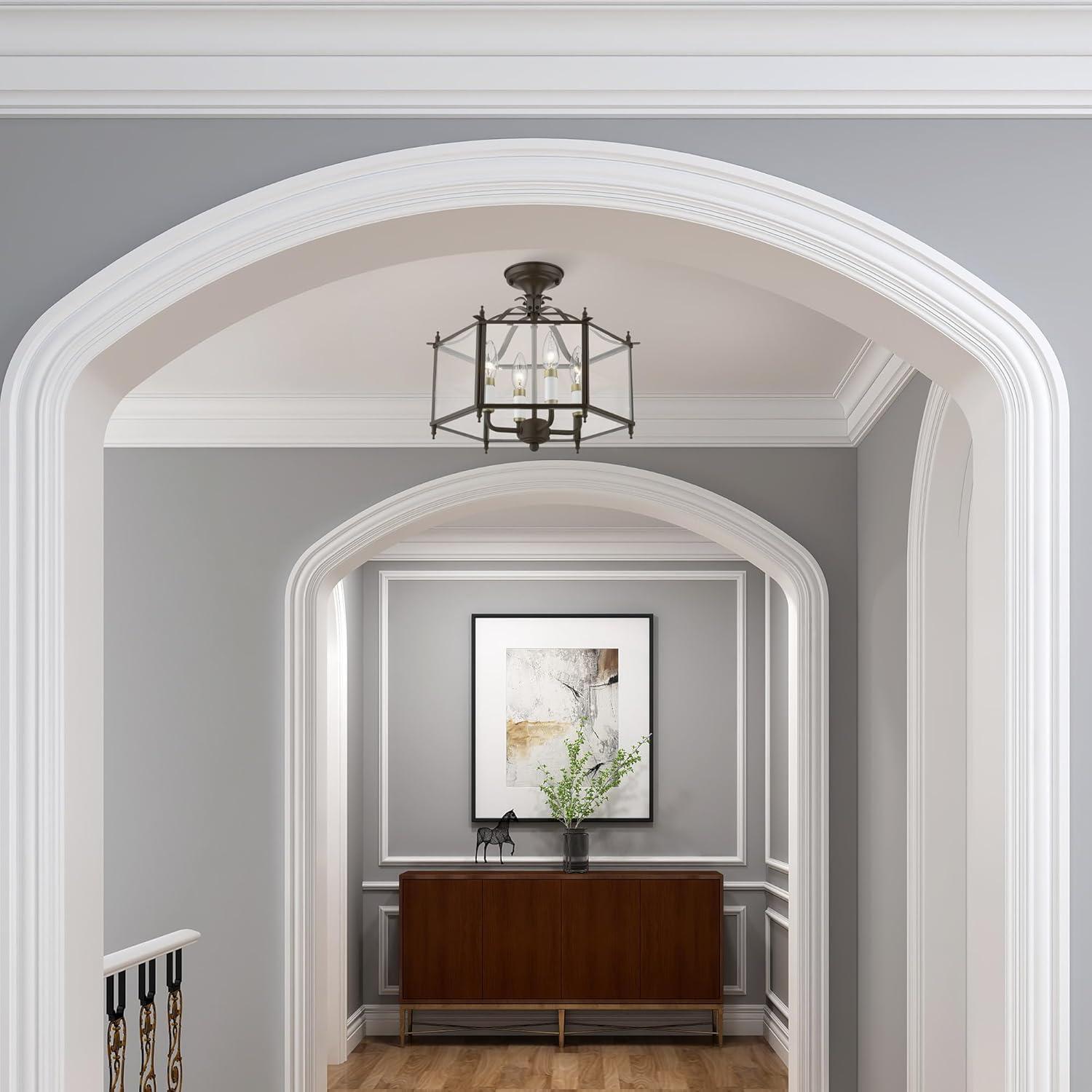 Livex Lighting Livingston 4 - Light Pendant in  Polished Brass