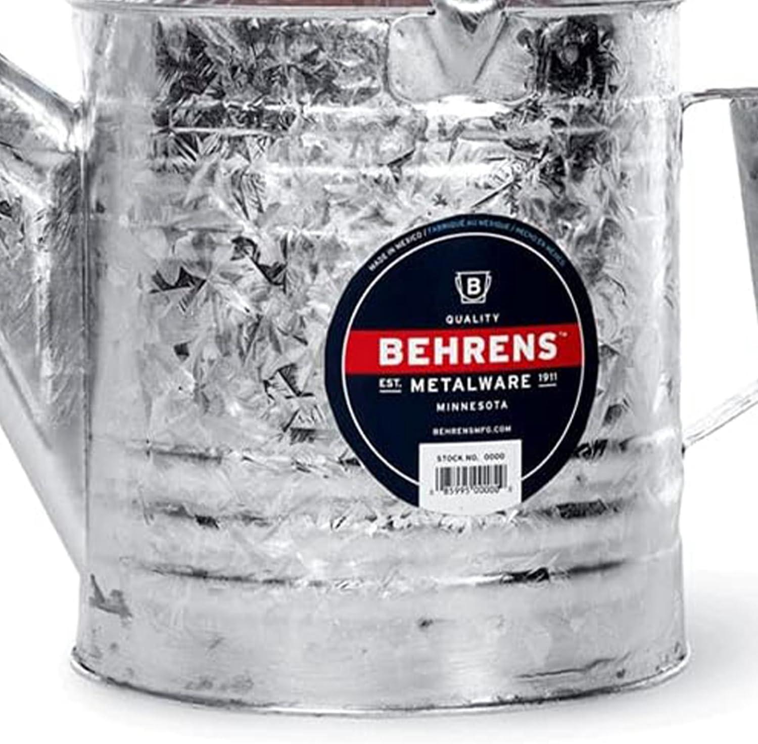 UNIVERSAL WINDOW SOLUTIONS Weatherproof Hot Dipped Galvanized Steel Watering Can With Wooden Handle And Side Handle For Watering Flowers And Gardens