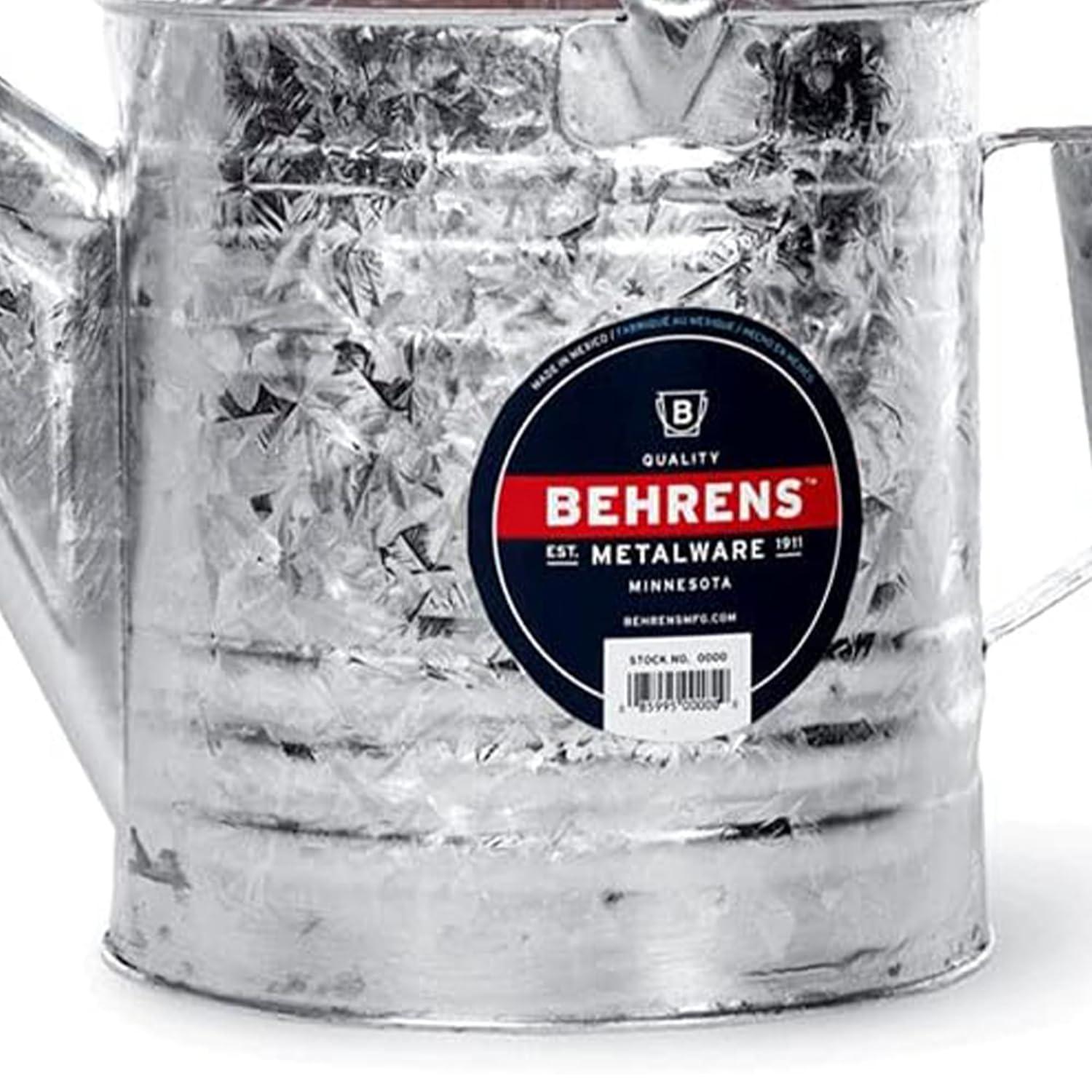 UNIVERSAL WINDOW SOLUTIONS Weatherproof Hot Dipped Galvanized Steel Watering Can With Wooden Handle And Side Handle For Watering Flowers And Gardens