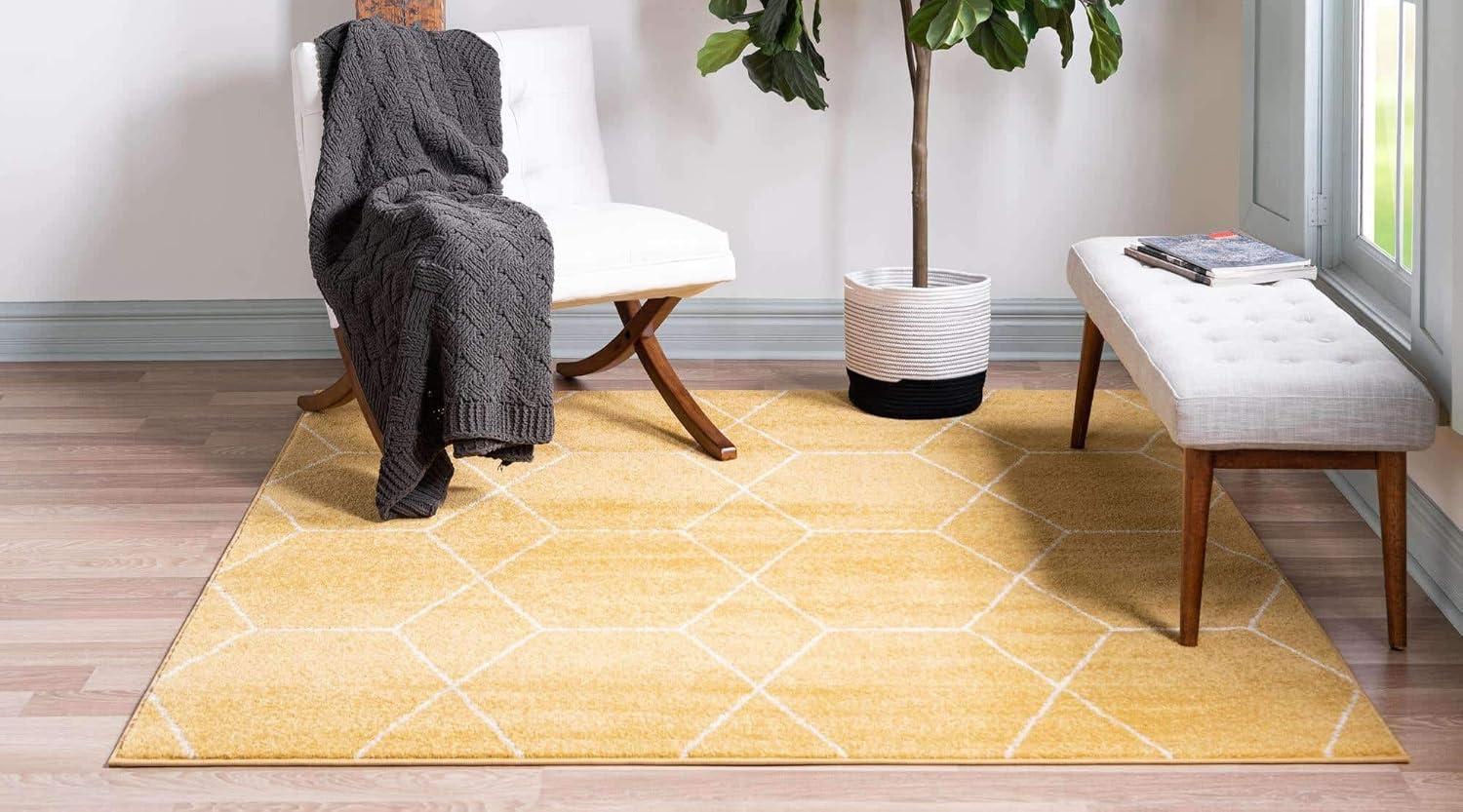 Unique Loom Trellis Frieze Geometric Trellis Indoor Woven Area Rug