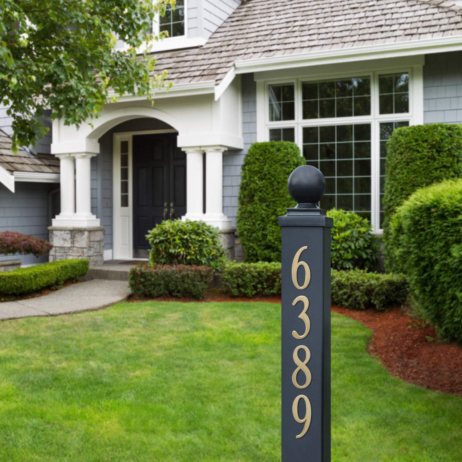 Satin Brass Die Cast Metal House Number 8 Sticker