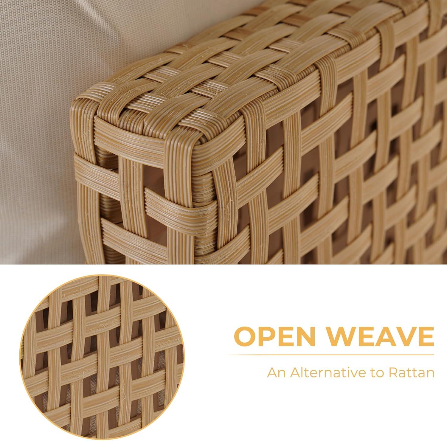 GRANDPATIO 7-Piece Wicker Patio Furniture Set