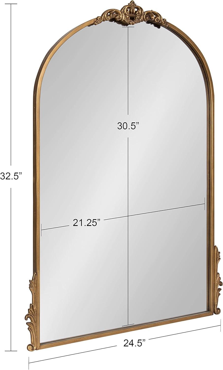 Kate and Laurel Myrcelle Decorative Framed Wall Mirror, 25x33, Gold