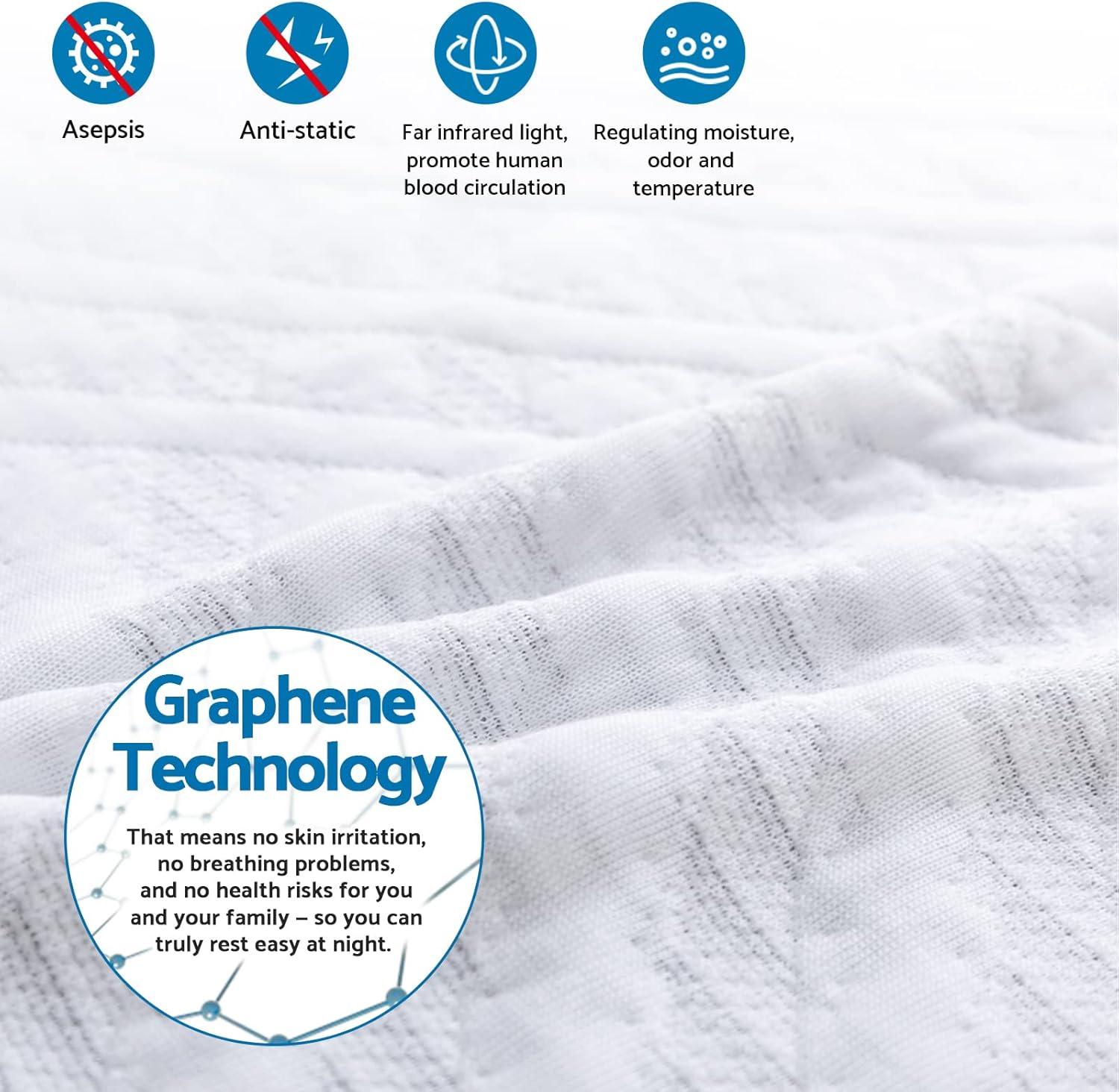 Full White Gel Memory Foam Adjustable Bed Mattress