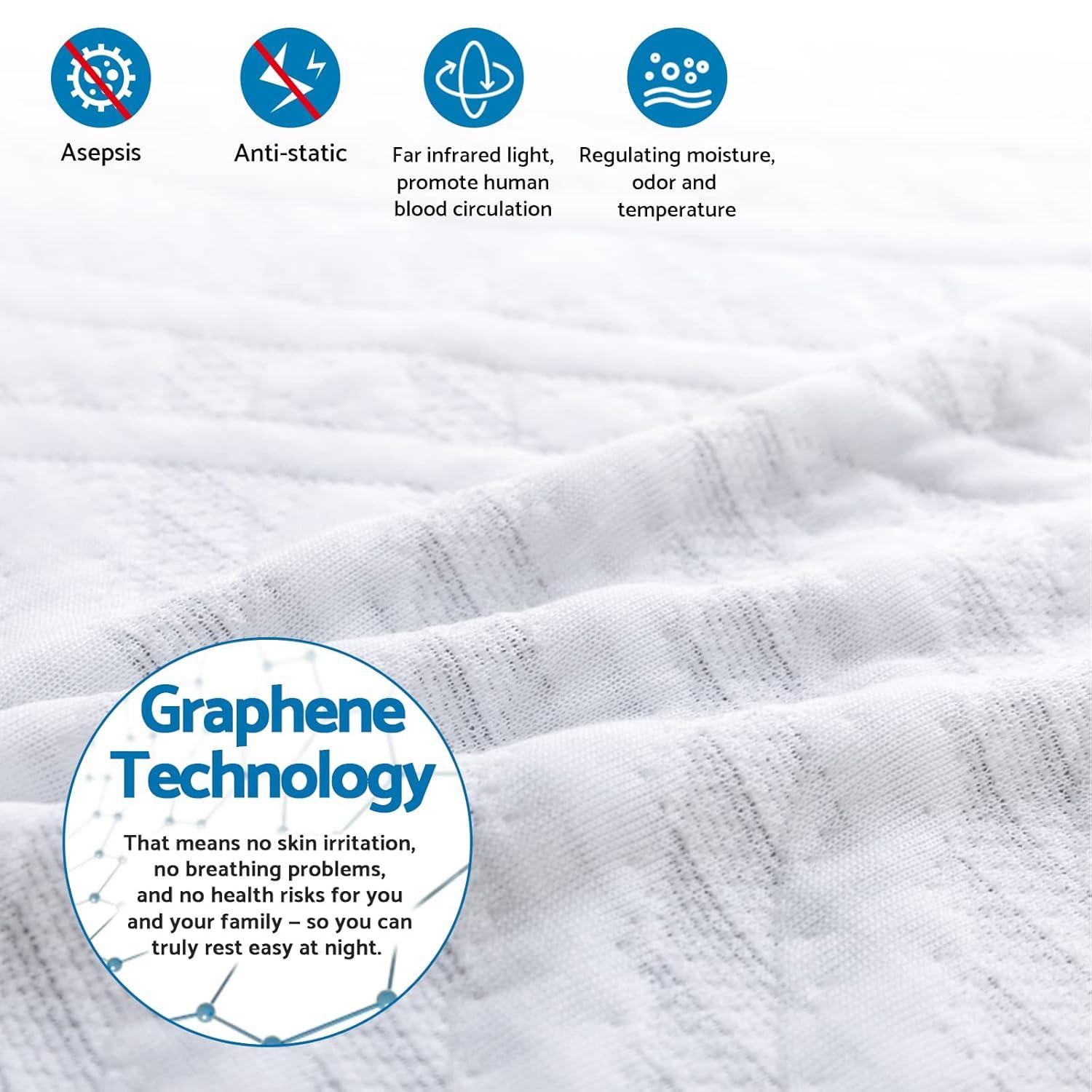 Full White Gel Memory Foam Adjustable Bed Mattress