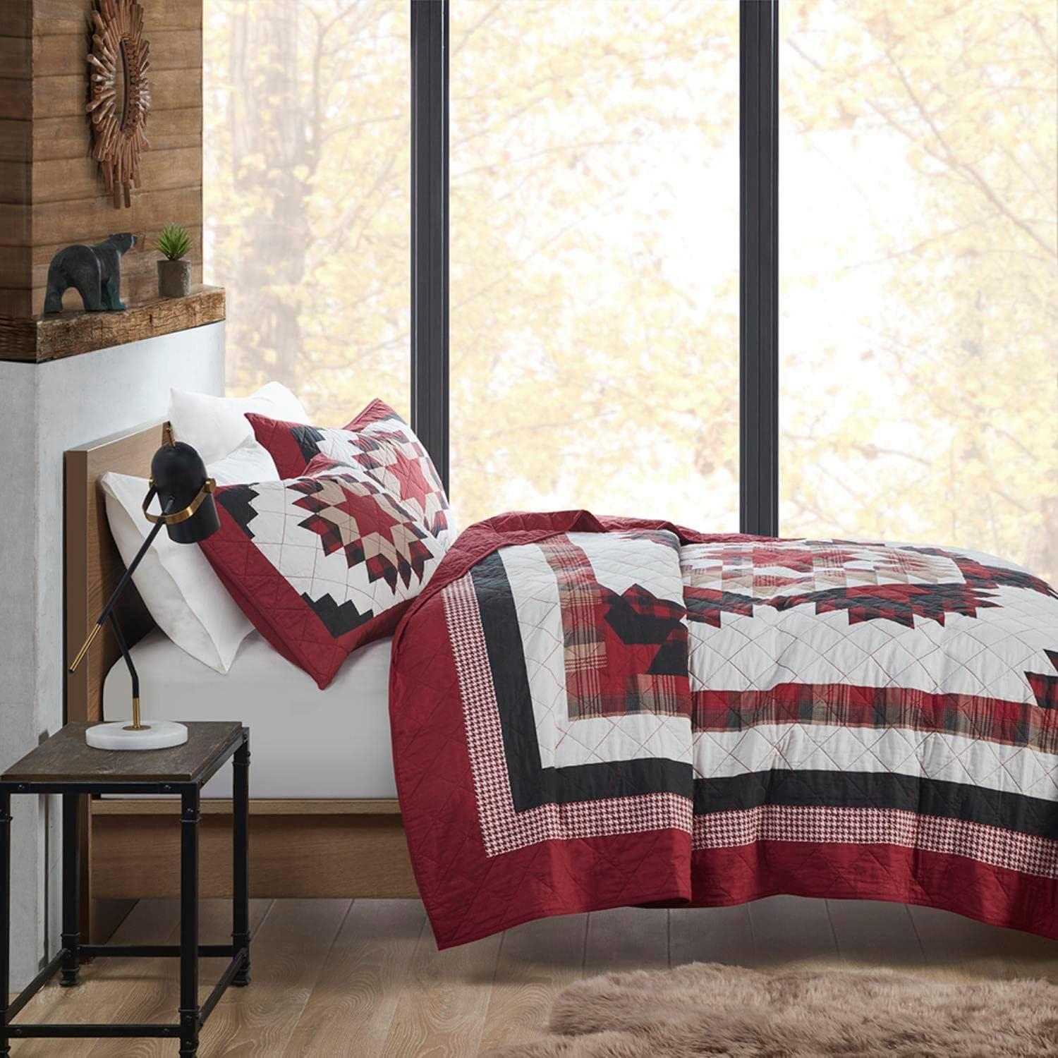 Compass Cotton Quilt Mini Set Red - Woolrich